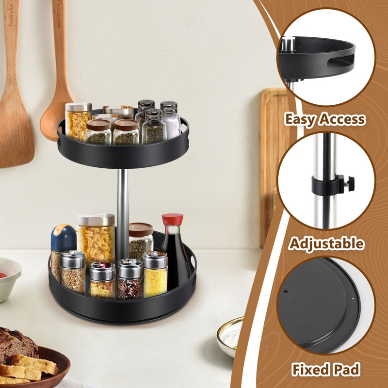 Reyan Freestanding Spice Rack, Satin Black