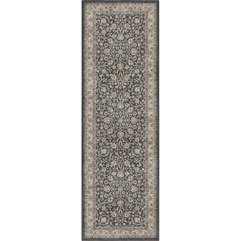 Dyrk Rome Vintage Oriental Persian Black Rug, Runner 2'3" x 7'3"