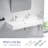 Turner 43" W White Ceramic Rectangular Wall Mount/Vessel Bathroom Sink with Two Faucet Holes