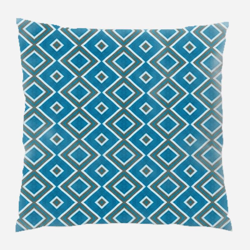 Fabric Geometric Microsuede Reversible Throw Pillow