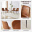 Chaise de salle à manger rembourrée en lin avec dossier rembourré et siège intégré-712404508-712404497