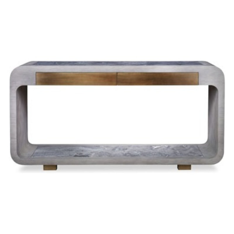 Chalamet 65'' W Solid Wood Console Table, Nimbus Gray Oak