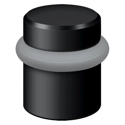 Deltana UFB4505U19 Round Universal Floor Bumper 1-1/2", Solid Brass in Paint Black