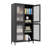 Classic Metal Storage Cabinet Display Cabinet With 4 Glass Doors 4 Shelves Cabinet Freestanding Bookcase Side Cabinet For Home Office Living Room Kitchen Hallway