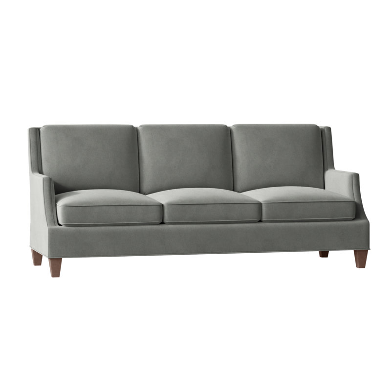 Savannah Upholstered 93'' Sofa, Walnut, Pewter (9953 65)