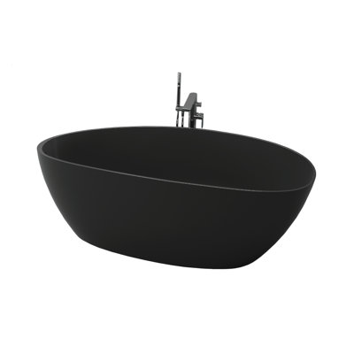 66.93'' x 30.31'' Freestanding Soaking Solid Surface Bathtub