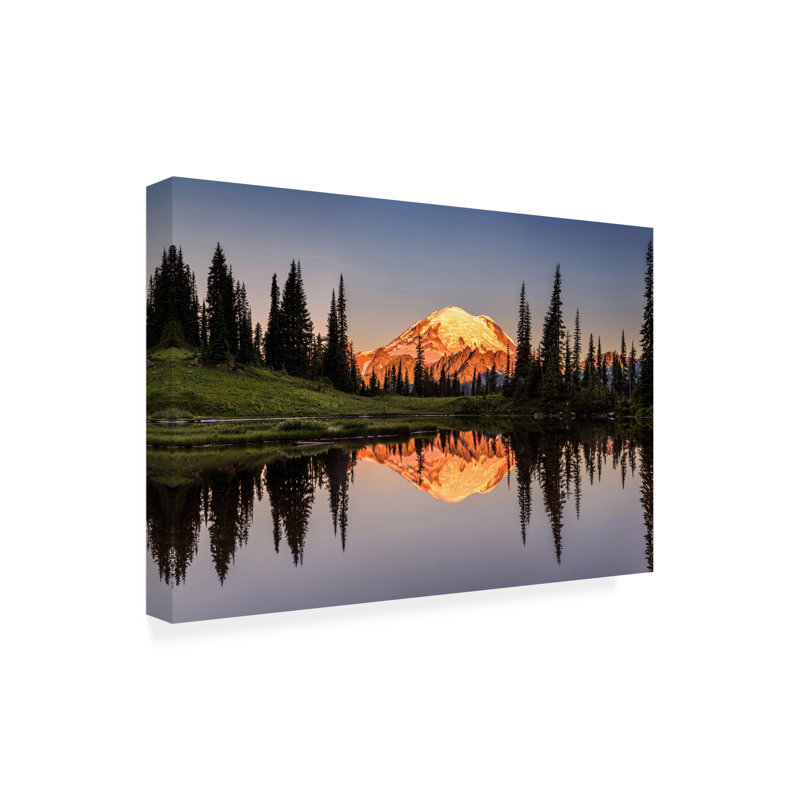 Toile d'extérieur Tunley Pierre Leclerc «Tipsoo Lake Sunrise», H 22 po x l 32 po x P 1,5 po