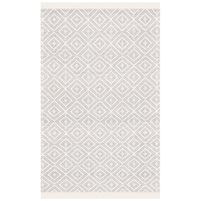 Tapis Pompano ivoire / gris, Rectangle 3 pi x 5 pi