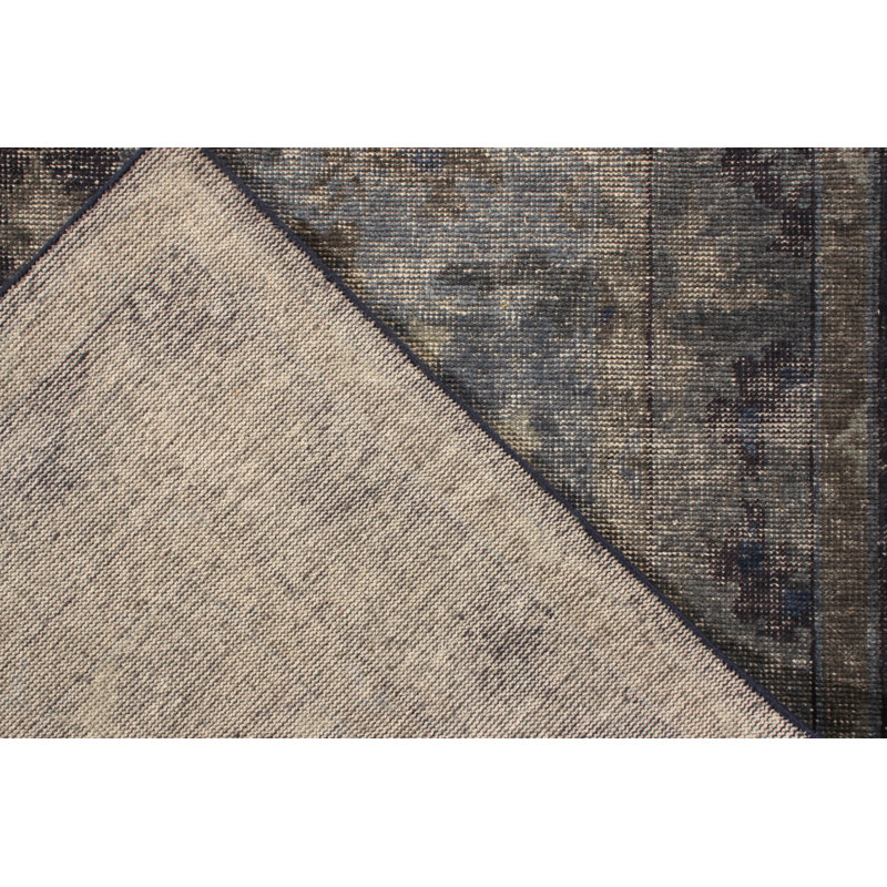 Distressed Homage Hand Knotted Wool Oriental Area Rug, Rectangle 6' x 9'