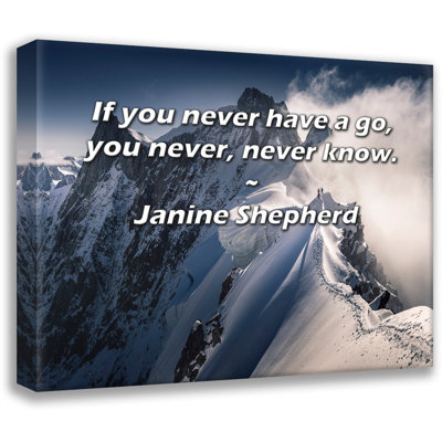 Trinx Gallery Wrapped Canvas By Janine Shepherd: "If you never have a go, you never, never kn
