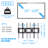 UNHO Extra Large Floor TV Stand Mount Rolling Cart for 50-100 LCD LED Flat Screens Holds up to 176 Lbs