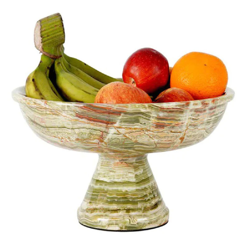 Marmor Krafts 1 Marble Fruit Bowl, Green