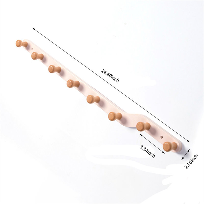 Dontavian Freestanding 8 - Hook Wall Mounted Coat Rack, Pink