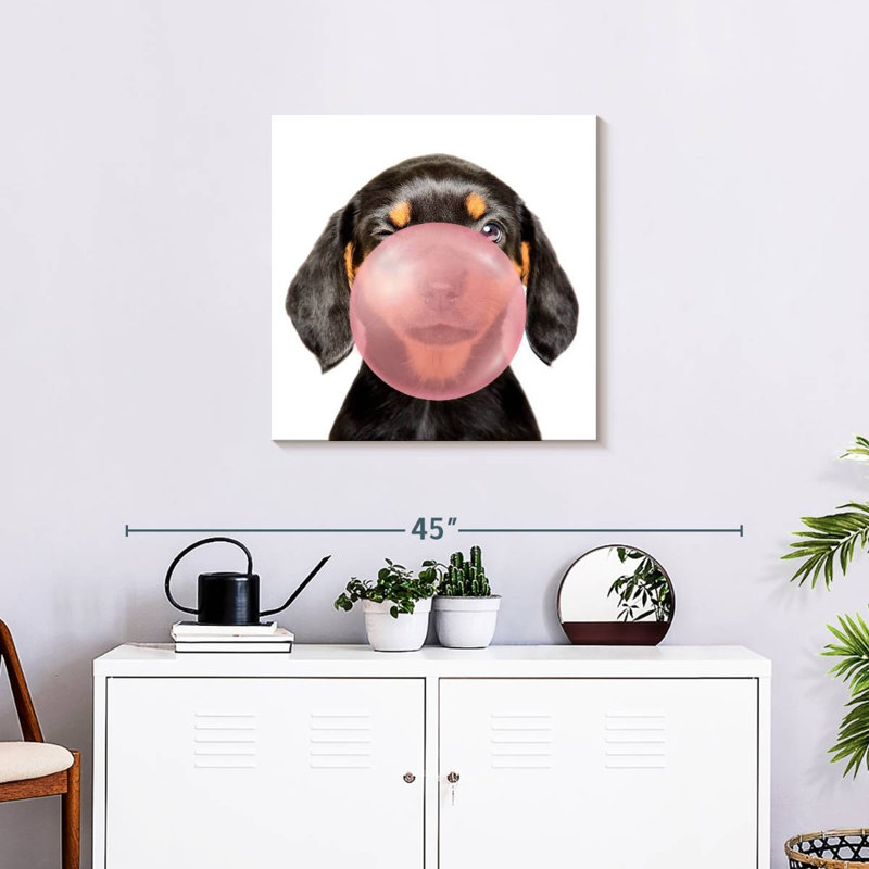 Ketti Funny Dachshund Puppy, 24" H x 24" W