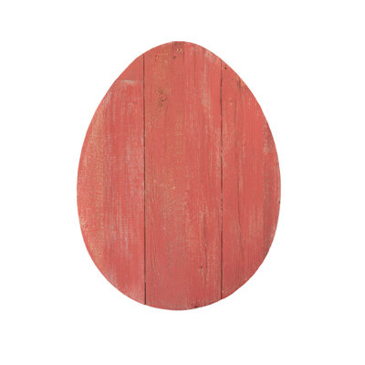 12" Farmhouse Turquoise Wooden Large Egg