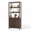 Vitrine 2 portes 6 tablettes Walnut-1500462059