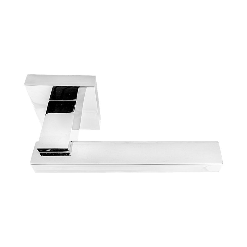 Levier alpin avec rosette carrée, Acier inoxydable poli, 2-3/8 po