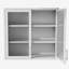 Armoire murale avec portes en verre et 2 tablettes réglables-1210463237