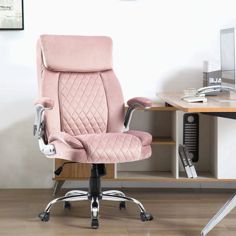 Fauteuil de bureau pivotant en velours