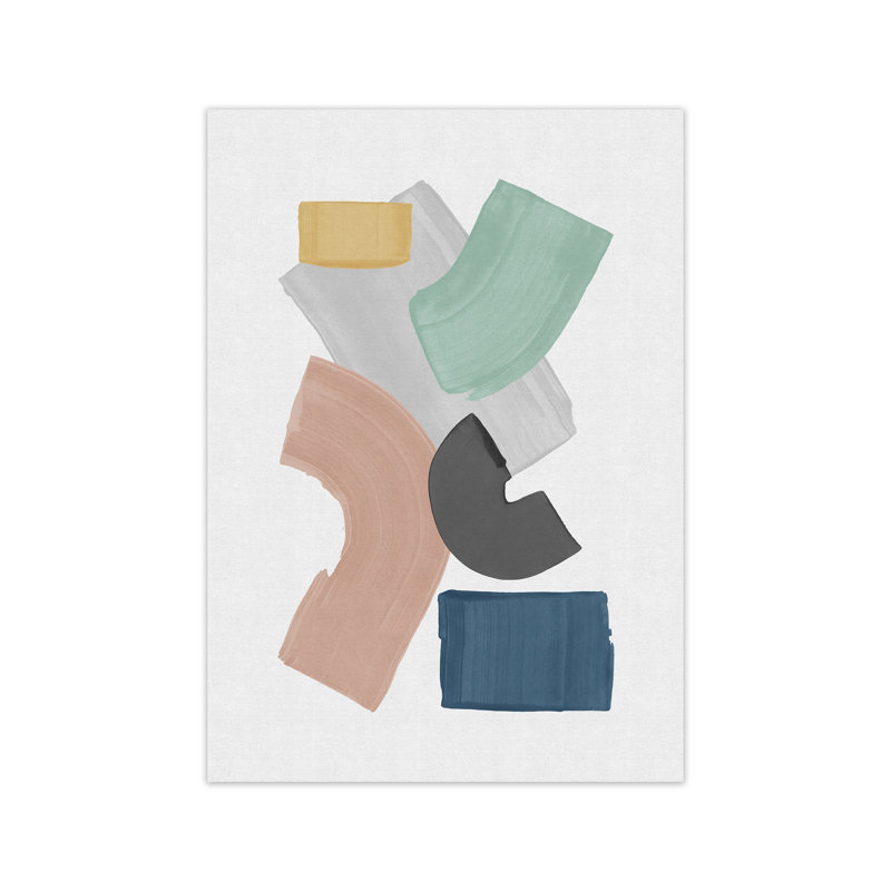 Orara Pastel Paint Blocks - Print, 45cm H x 33cm W x 2cm D, No Framed