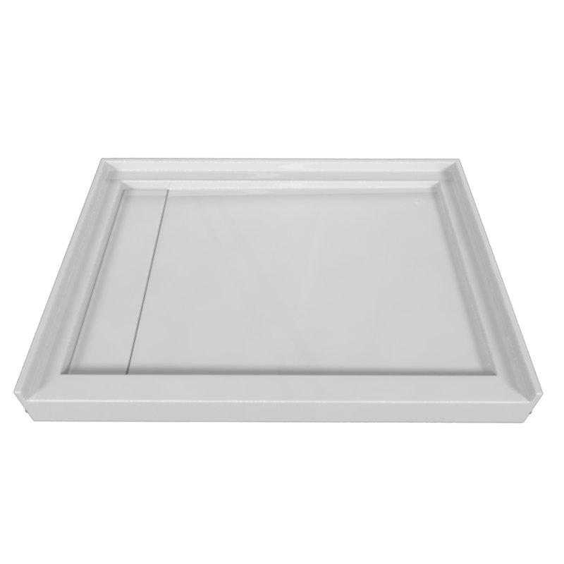 Signature 48'' W 36'' D Rectangular Single Shower Base, Left, White