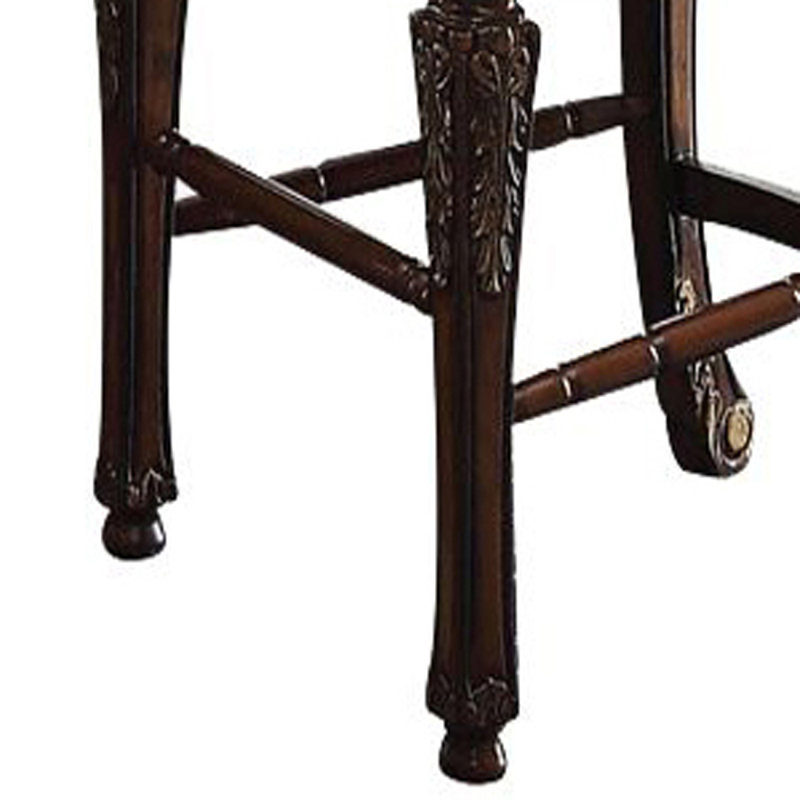 Modern Bar Stool Traditional Counter Height Stools With Tufted Backs And Nailhead Trim, Set Of 2