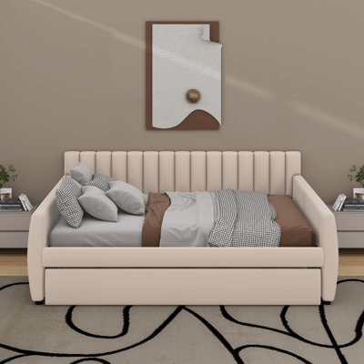 Full Size Upholstered Daybed With Trundle