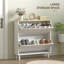 Armoire de rangement étroite pour chaussures avec tablettes réglables-858037939