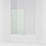 Aerie Bath Screen Thick Crystal Clear Glass and Square Corner