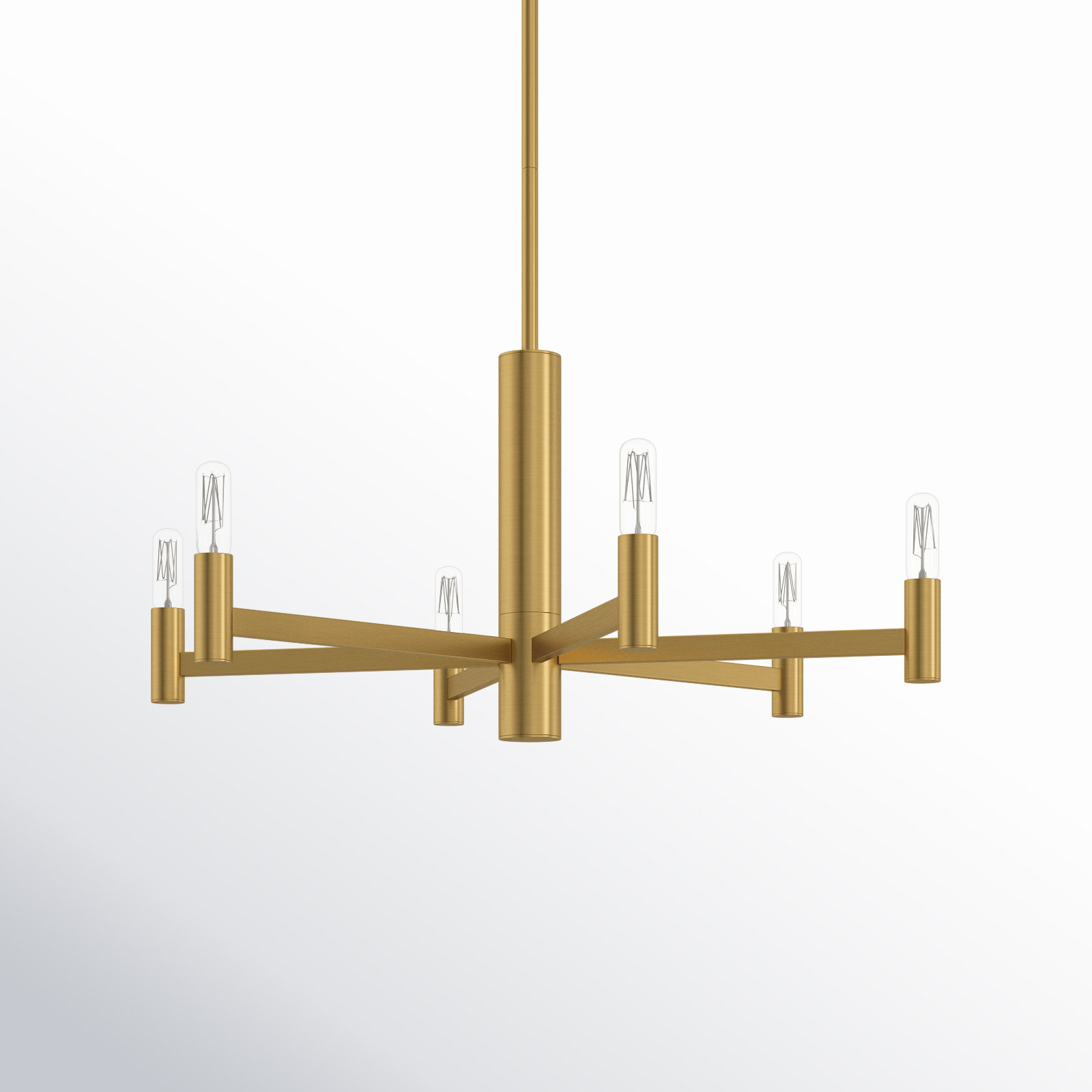Ilene 6 - Light Dimmable Chandelier, Natural Aged Brass