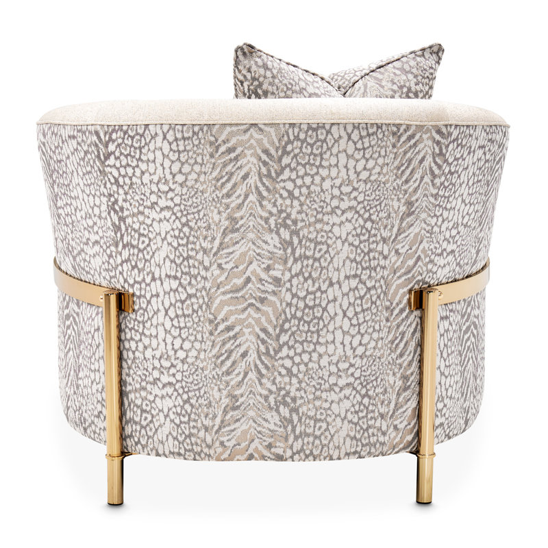 Lisbon 35.5'' Wide Chenille Barrel Chair, Opal Chenille
