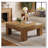 Farmhouse Square Coffee Table with Ample Functional Surface Area