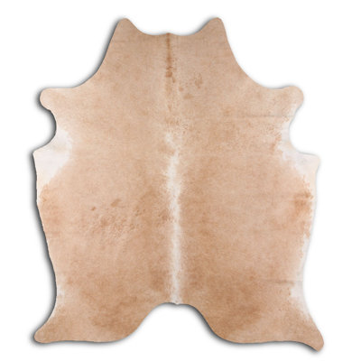 One-of-a-Kind Hand-Knotted 176cm x 228cm Cowhide Area Rug in Brown