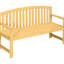 2 bancs d'extérieur en bois avec accoudoirs - Patio de 56 po pour le jardin, le porche, le bord de la piscine et le balcon dans un jardin d'aspect naturel