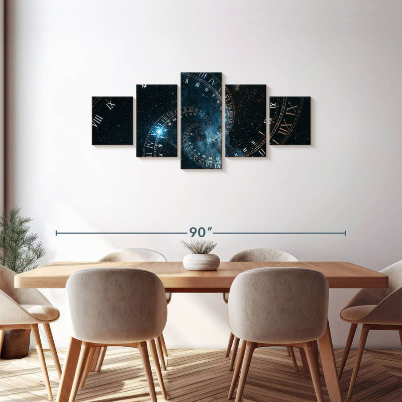 Temps dans l'espace, H 30 po x l 68 po