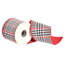 Vickerman 4" Red Houndstooth Plaid Ribbon.
