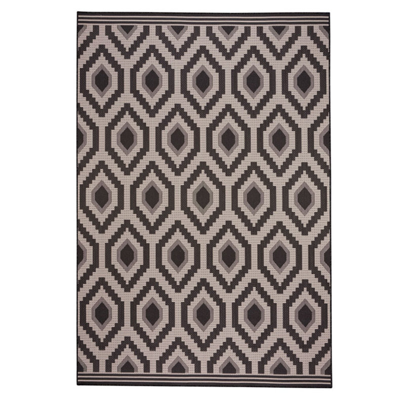 Oriental Indoor / Outdoor Rug, Rectangle 6' 7" x 9' 10"