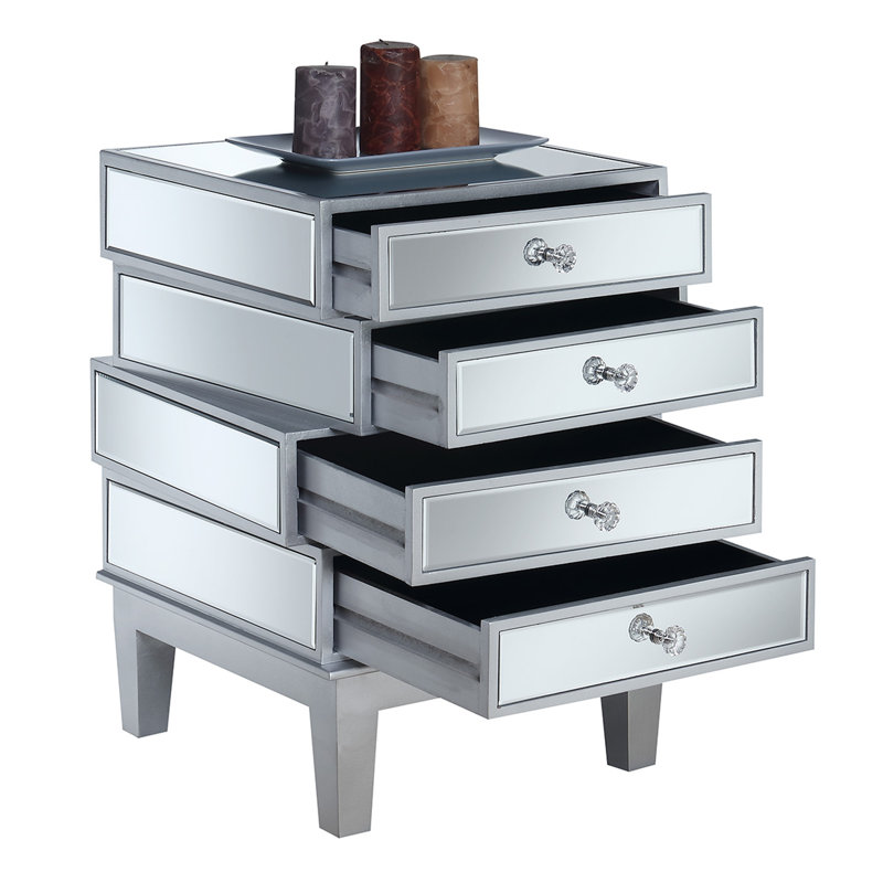 Claybrooks 4 - Drawer End Table, Silver