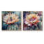 Cactus rose, vert, beauté, cactus floral, ensemble de 2 carrés-1608986914-1608986918