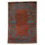 Hand Knotted Wool Area Rug in Rust