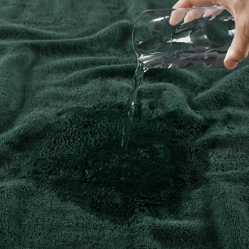 800GSM 100% Cotton Bath Sheet 2 Piece Set, Dark Green