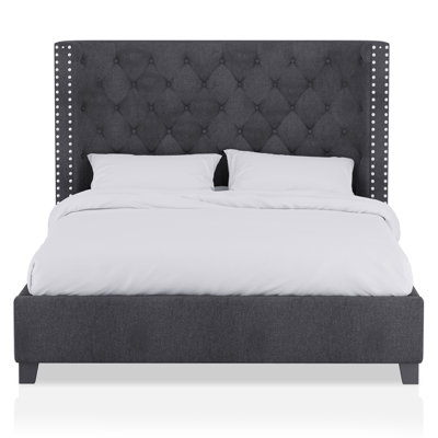 Mcduffy Upholstered Wingback Bed