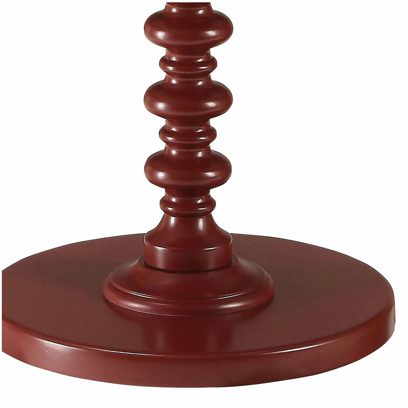 Table d'appoint ronde rouge en bois, Rouge