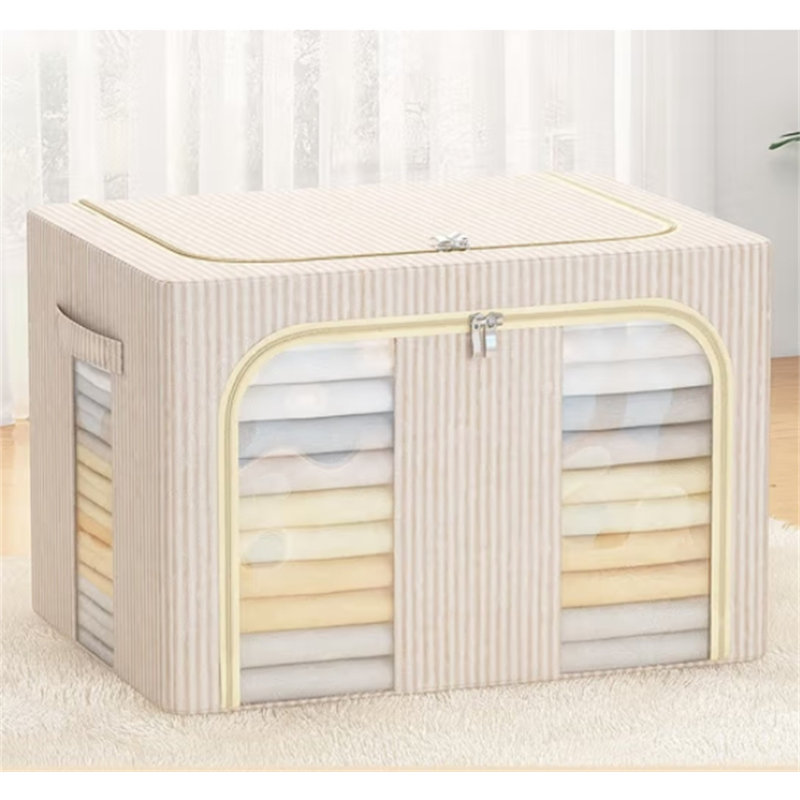 Ensemble de bacs de rangement en tissu, Jaune