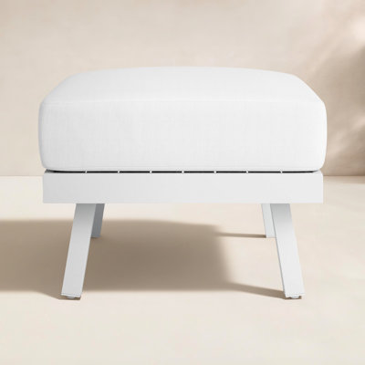 Armando Upholstered Outdoor Ottoman with Cushion