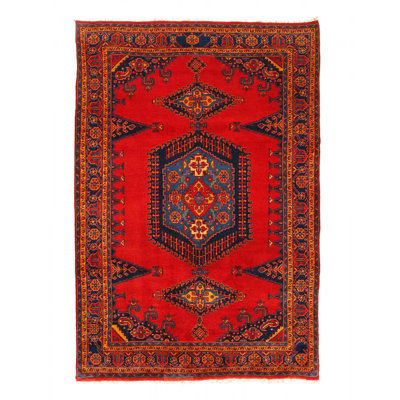 Imko One-of-a-Kind 9'11'' X 6'8'' Lamb's Wool Area Rug Red