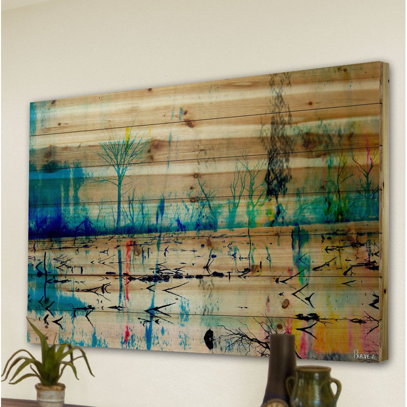 « morrison lake », reproduction d’impression sur bois, H 30 po x l 45 po x 1,5 po