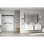 Meuble-lavabo à miroir 72 po x 36 po à DEL, mémoire de brouillard murale réglable, décoration de pierre naturelle et changement de meuble-lavabo durable, verre