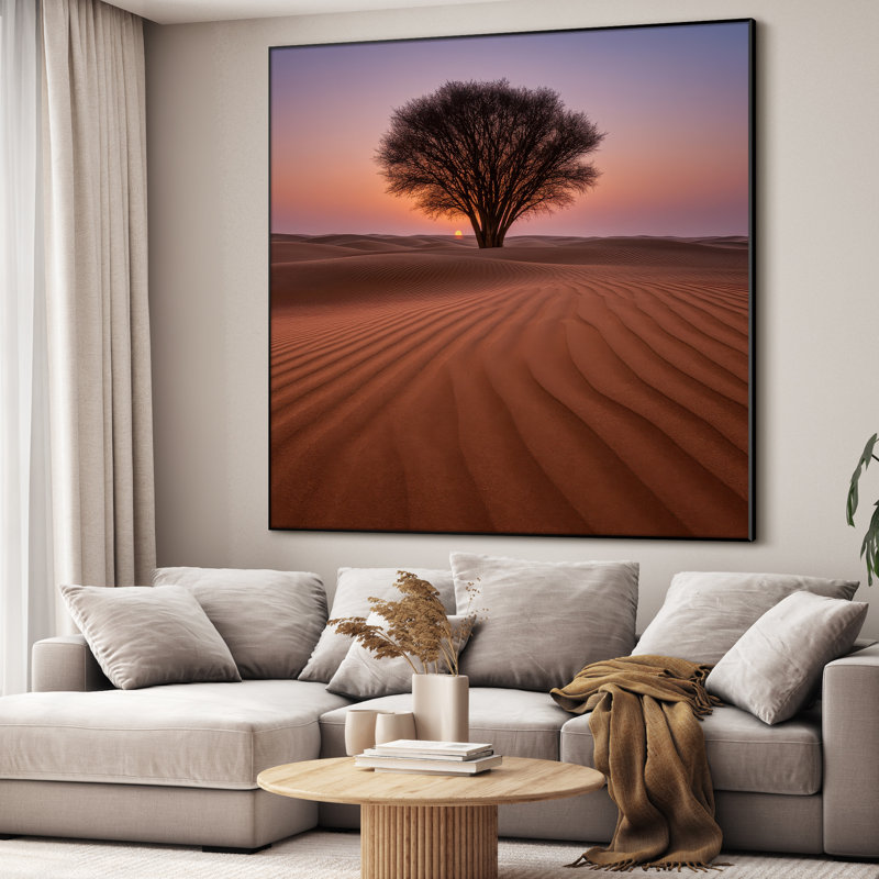 Très grande reproduction d'art sur toile - Paysage naturel, paysage moderne, œuvre d'art, décor pour le salon ou la chambre à coucher - «Assemblage requis du cadre (cadre non fini)»