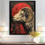 «Grey Red Astrology Rams Resilience Aries - Astronomie Aries», reproduction d'art murale-106110807-136104441
